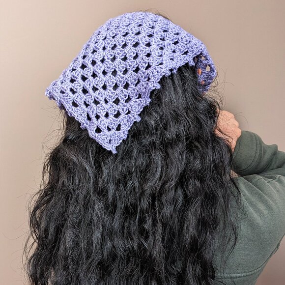 Crochet Handmade Bandana - Picture 1 of 9